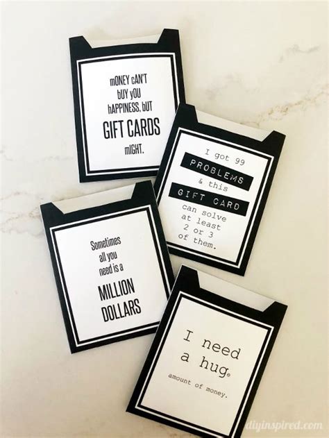 funny printable gift card holders printable gift cards gift card