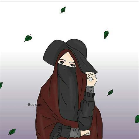 75 gambar kartun muslimah cantik dan imut bercadar sholehah lucu panduan sholat