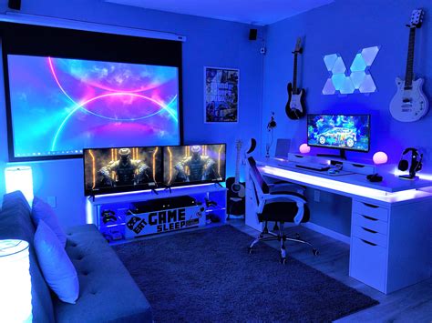 richi  gaming room setup game room design black light room