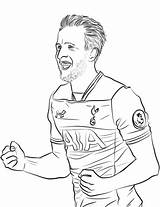 Kane Harry Coloring Pages Dybala Paulo Fifa Soccer sketch template