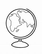 Globe Coloring Pages Clipart Sphere Line Cliparts Kids Drawing Color Printable Library Book Clip Getcolorings sketch template