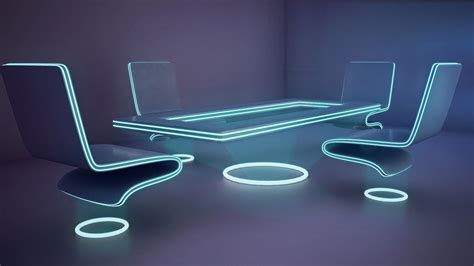 futuristic office furniture  model cgtrader