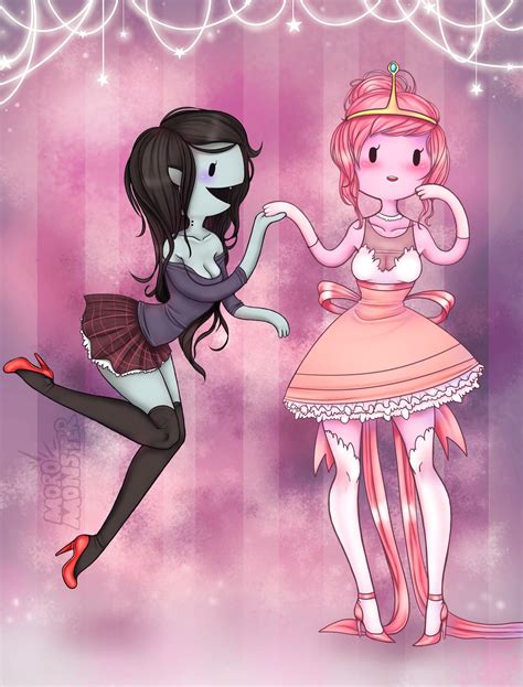 marceline x princess bubblegum adventure time by moromonster on deviantart