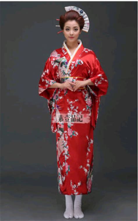 red japanese women s kimono vintage yukata haori costume