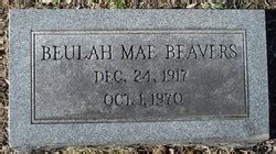beulah mae beavers   find  grave memorial