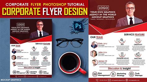 corporate flyer design photoshop tutorial youtube