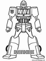 Coloring Ironhide Transformers Pages Printable sketch template