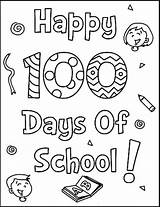 School Coloring 100 Days 100th Pages Printable Kindergarten First Activities Happy Printables Sheet Sheets Worksheets Color Fun Crafts Clipart Activity sketch template