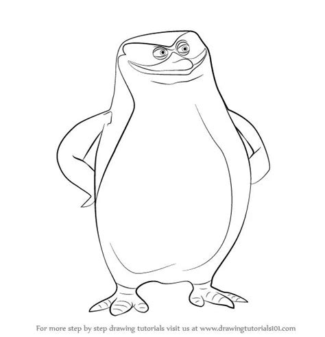 draw skipper   penguins  madagascar learn   easy