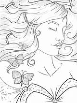 Sleeping Coloring Girl Pages Color раскраски из категории все Faces People Face Visit Choose Board sketch template