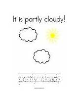 Cloudy Partly Coloring Change Template sketch template