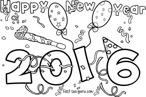happy  year  printable coloring pages  printable coloring