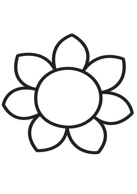 coloring pages printable simple flower coloring pages