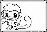 Coloring Monkey Cute Baby Pages Girl Print Year Animals Color Kids Cartoon Birds Popular Coloringtop sketch template