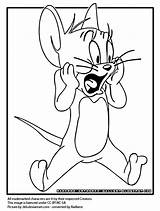 Jerry Screaming Coloring Tom Artworks sketch template