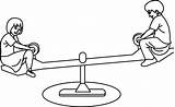 Playground Seesaw Classroomclipart Sketch sketch template