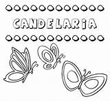Candelaria Colorear Nombres sketch template