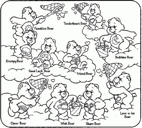 gambar coloring page graceful care bears pages bear full size