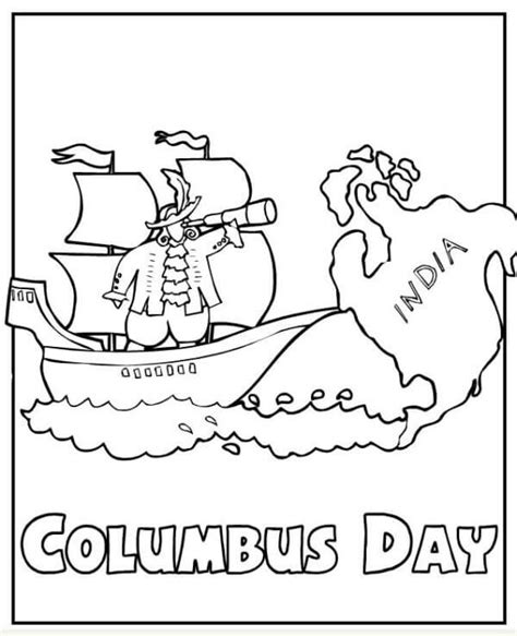 printable columbus day coloring pages