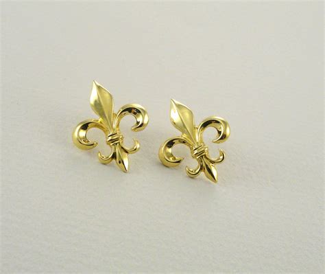 gold fleur de lis earrings  summit jewelers  big bend blvd