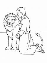 Daniel Den Coloring Lion Lions Bible Pages Manual Clipart Story Illustration Drawing Kids Kneeling Prayer Primary Line Nursery School Printable sketch template