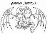 Deathbat Avenged Sevenfold sketch template
