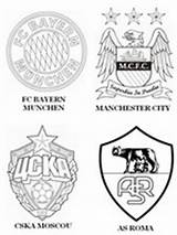 Manchester Champions Ligue League Bayern Coloriage Munchen Uefa Kleurplaten Munich Coloriages Moscou Cska Kleurplaat Groep sketch template