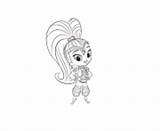 Coloring Shimmer Shine Pages Printable Book sketch template