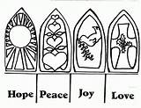 Advent Coloring Clipart Pages Peace Hope Christmas Wreath Candles Joy Clip Printable Kids Candy Drawing December Crafts Religious Pageant Calendar sketch template