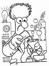 Muppets Cientista Louco Scientist Beaker Everfreecoloring Colorare Coloringhome Disegni Tudodesenhos Biology Coat Colouring Muppet Indietro Avanti sketch template