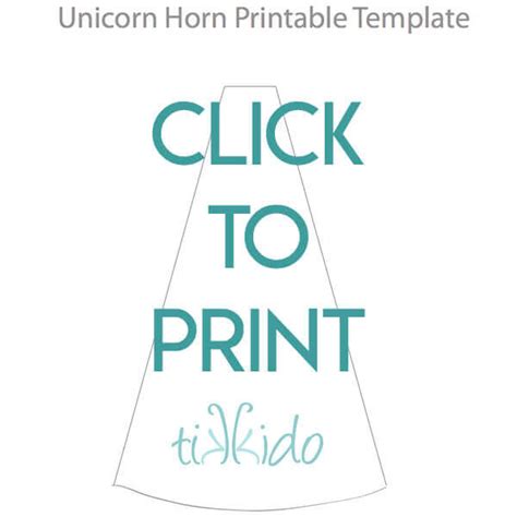 printable unicorn horn  ears template prntbl