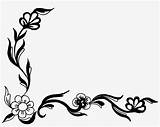 Corner Flower Svg Floral Line Designs Transparent Clipart  Vector Px 2157 2313 Nicepng Onlygfx sketch template