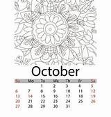 Antistress Calendar Coloring Month Vector Cow March sketch template