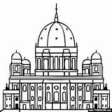 Coloring Berlin Cathedral Famous Places Clipart Pages Landmarks Dom Dome Rock Church Germany Berliner Sketch Designlooter Template Clipground 43kb 560px sketch template