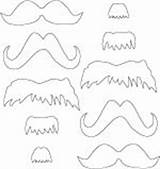 Mustache Beard Mask Templates Color Cut Outs Coloring Mustaches Might Own Also Masks Print sketch template