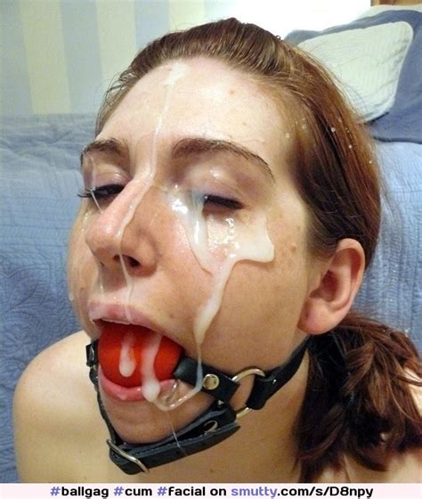 Ballgag Cum Facial Cumonface Slave Eyesclosed Bdsm