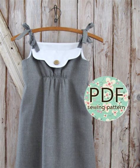annie vintage style girl s dress pattern pdf tutorial etsy