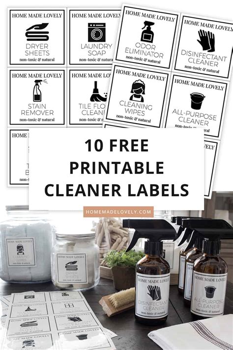 printable cleaning labels clean  scentsible  printable