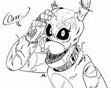 Fnaf Freddy Coloring Pages Fazbear Five Springtrap Nights Drawing Foxy Chica Sheets Spring Printable William Print Afton First Time Sl sketch template
