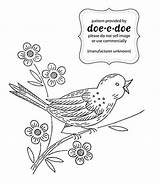 Ricamo Disegno Uccellino Bird Rametto Fiorito Offre Raffigurante Primaverile Doecdoe Artedelricamo sketch template