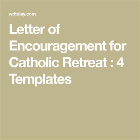 letter  encouragement  retreat
