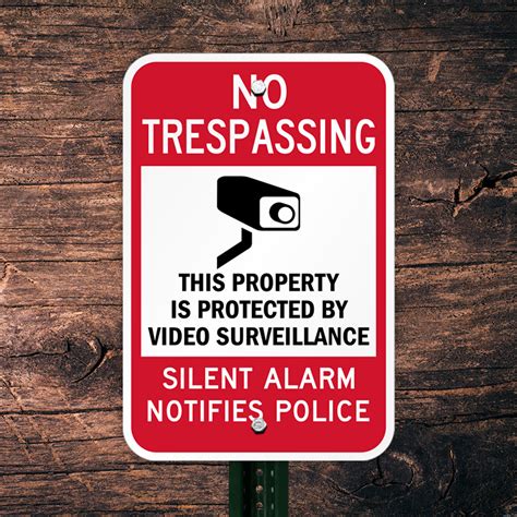 no trespassing video surveillance alarm notifies police