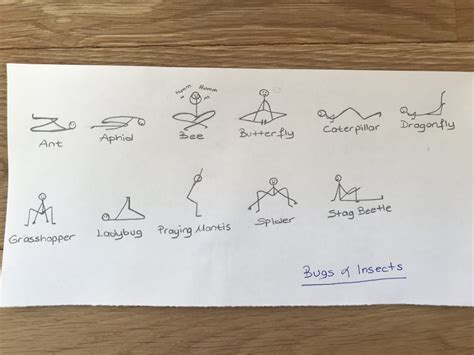 bugs  insects yoga poses  kids