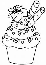 Cupcakes Cakes Sheets Doces Bolos Tegning Tulamama Sweets Creams Sorvetes Pintar Digi Bordar Billedkunst Pekes Ausmalbilder Malesider Dxf Skabeloner Malebøger sketch template