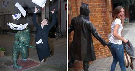 200 Times People Took Posing With Sculptures To Another
