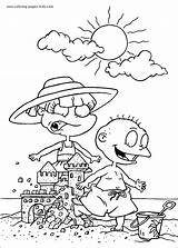 Coloring Pages Rugrats Printable Cartoon Colouring Color Character Sheets Kids Books Les Print Book Found Cartoons Phil Lil Et L2 sketch template