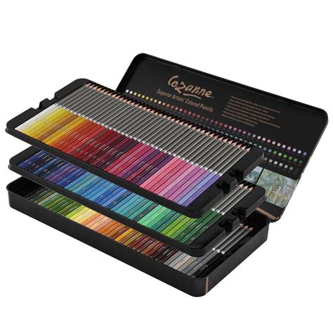 cezanne professional colored pencil set   colors artist quality soft core leads