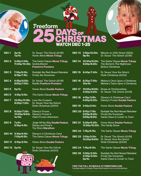 days  christmas returns  freeform december st holiday tv