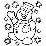 Snowman Coloring Pages Christmas Snowflake Very Printable Kids Joyful Snowflakes Color Sheet Cute Drawing Print Snow Sheets Colouring Man Tree sketch template