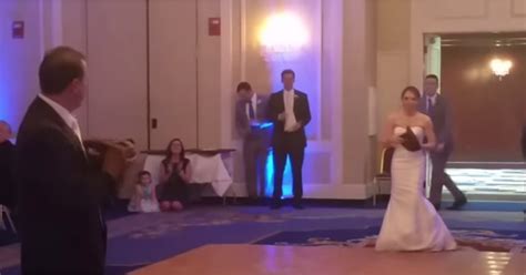 dad interrupts father daughter dance to play catch popsugar love and sex